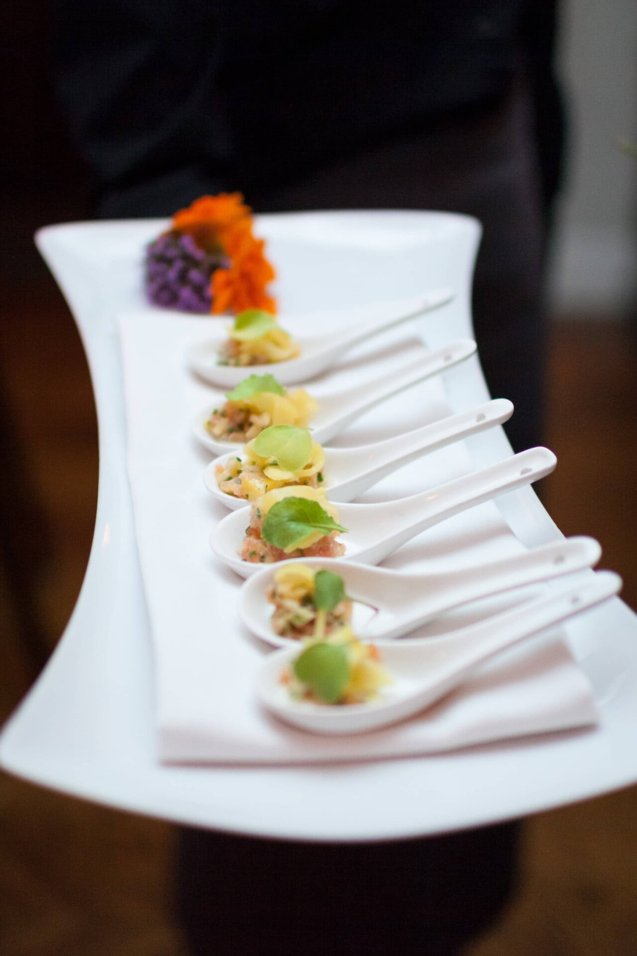 Food at Maine wedding at Natalie's at Camden Harbor Inn