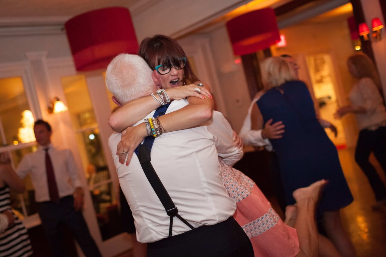 Dancing during wedding reception at Camden Harbor Inn - Natalie's