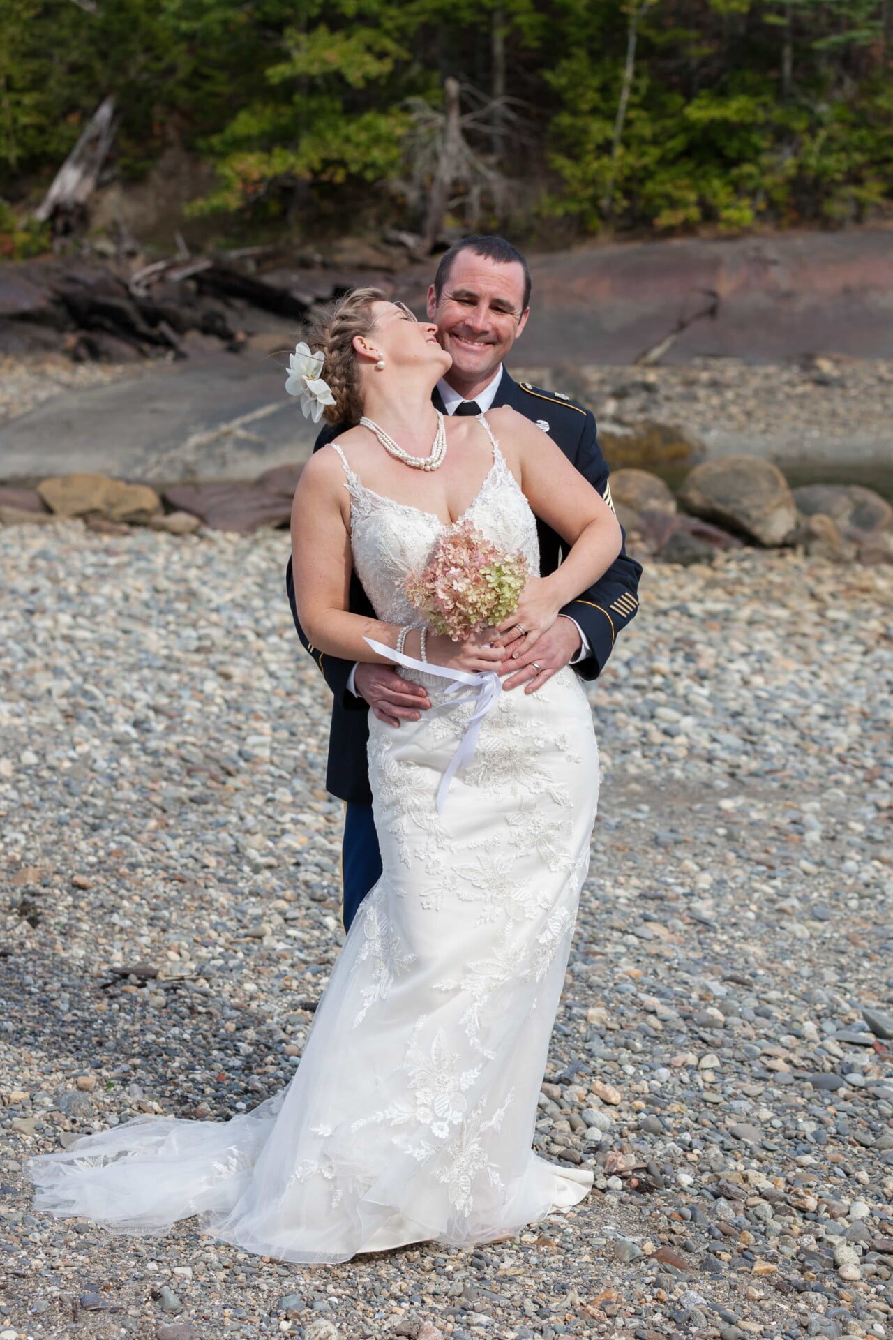Bride and Groom - Ducktrap Beach - Lincolnville, Maine