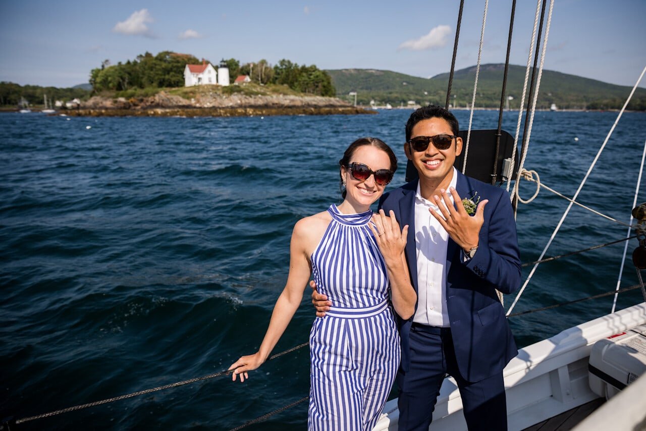 Camden Maine Wedding - Schooner Surprise © 5iveLeaf Photography