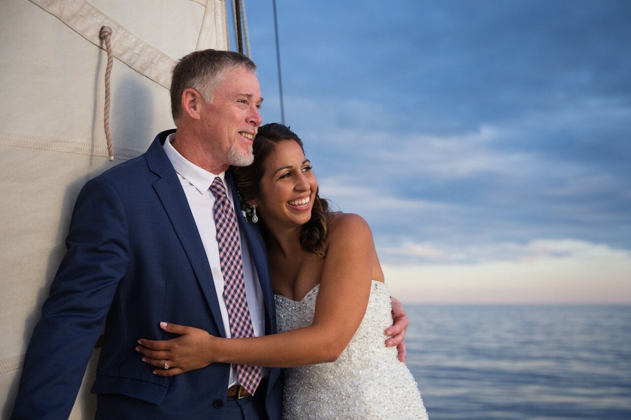 Camden Maine wedding sailing on the Schooner Olad Camden Maine Wedding © 5iveLeaf Photography