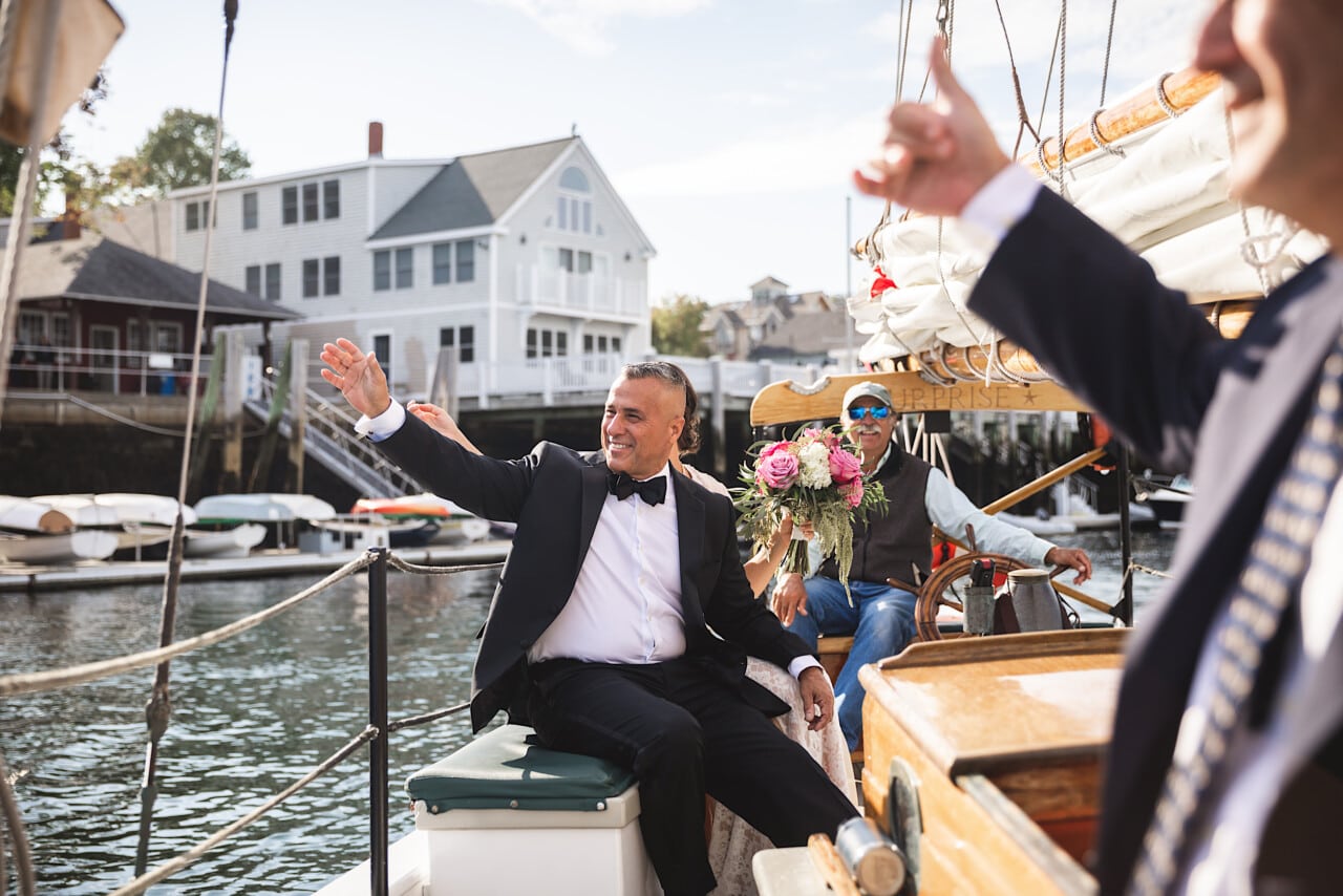 Camden Maine Wedding - Schooner Surprise © 5iveLeaf Photography