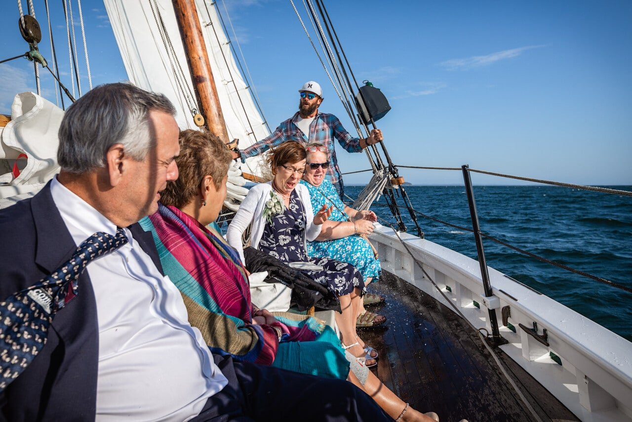 Camden Maine Wedding - Schooner Surprise © 5iveLeaf Photography