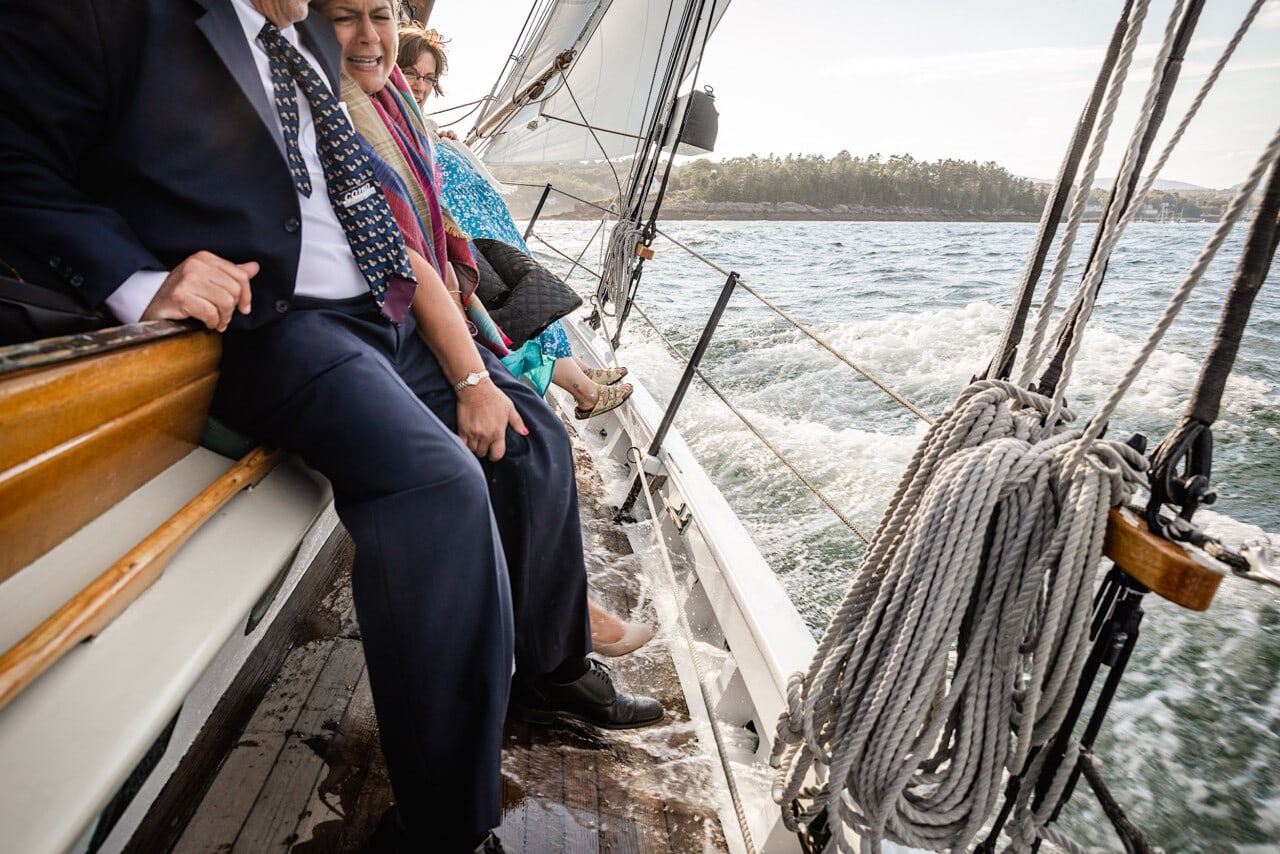 Camden Maine Wedding - Schooner Surprise © 5iveLeaf Photography