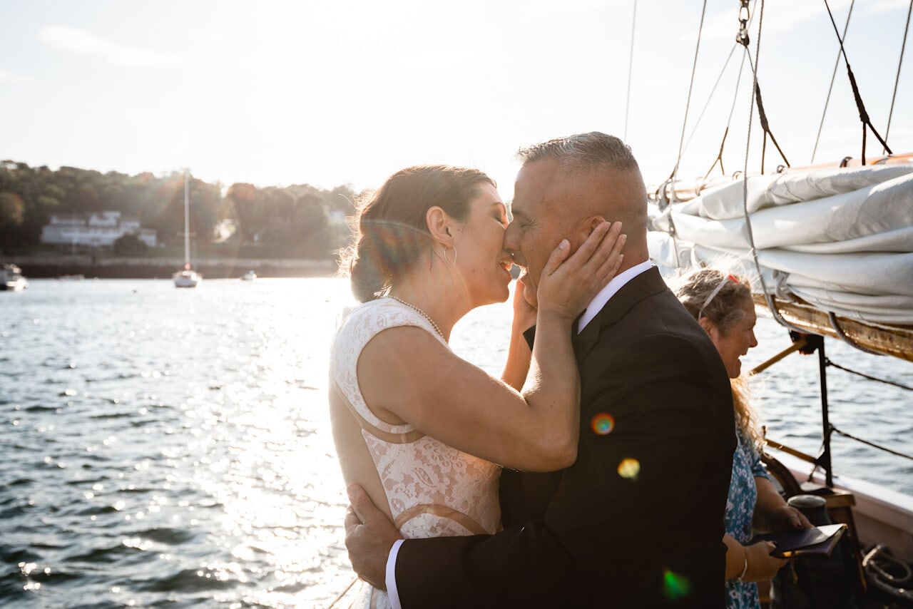 Camden Maine Wedding - Schooner Surprise © 5iveLeaf Photography
